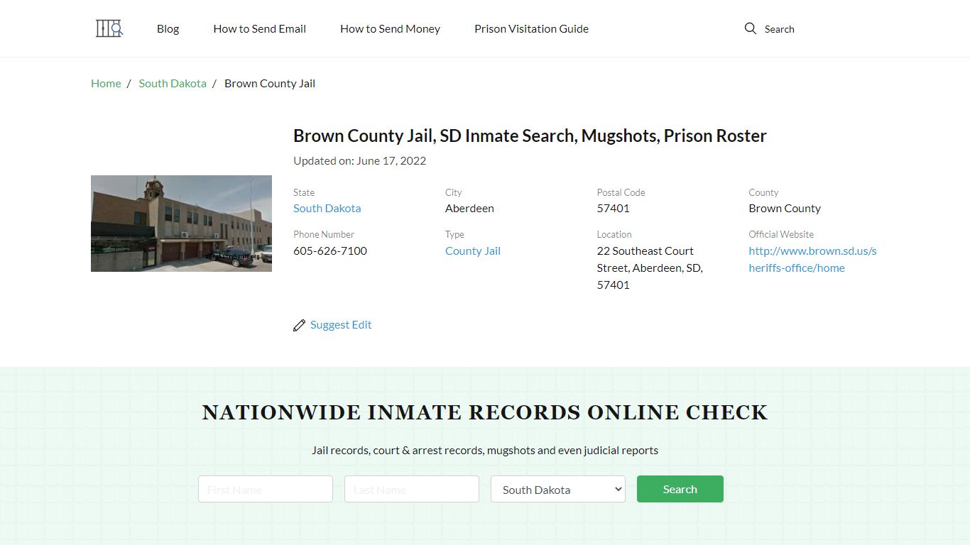 Brown County Jail, SD Inmate Search, Mugshots, Prison Roster